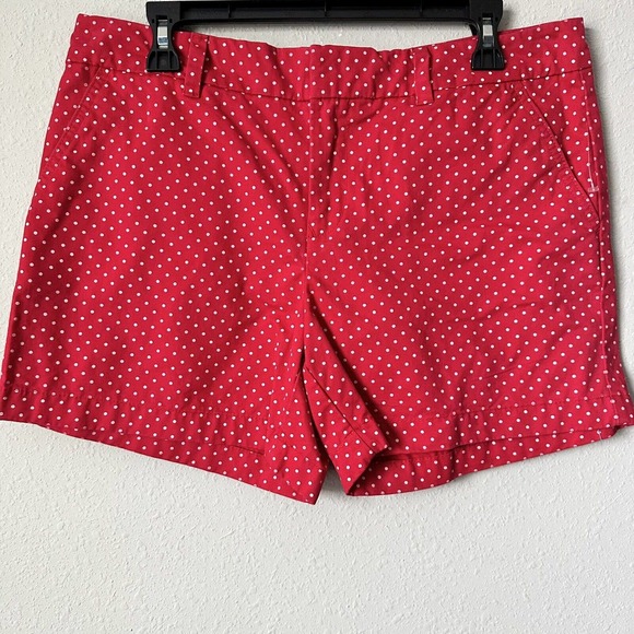 Tommy Hilfiger Hot Coral Red Polka Dot Shorts - Picture 1 of 4